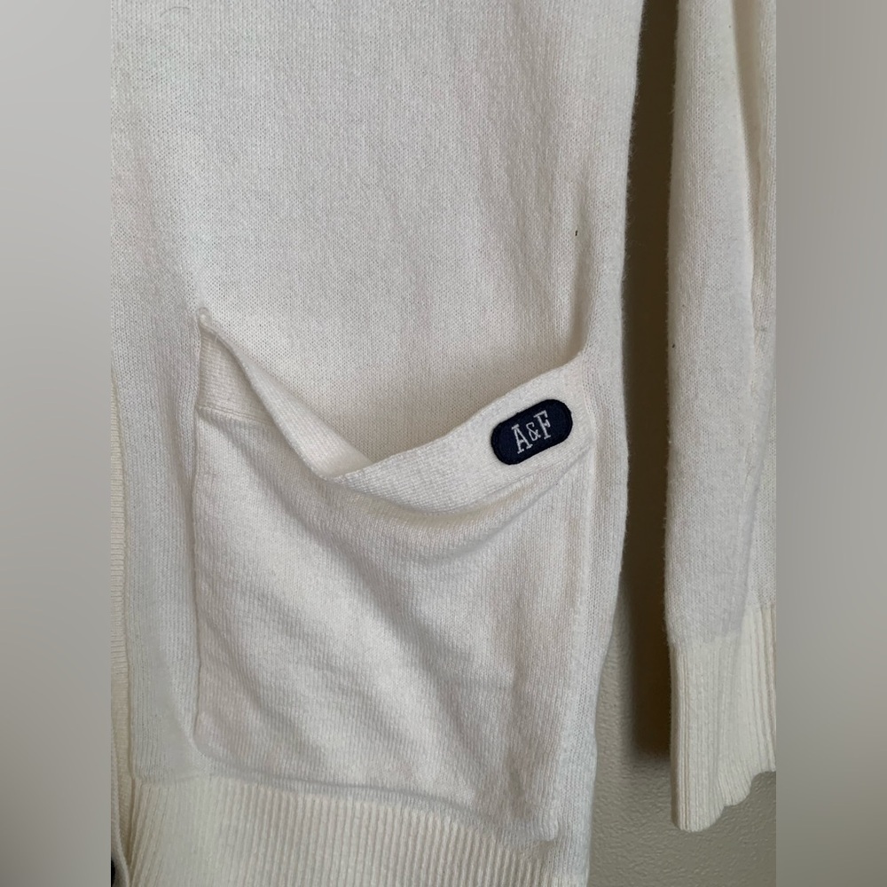 Abercrombie & Fitch cardigan sweater letterman long y2k vintage light academia - Picture 2 of 7